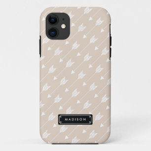 Coque Case-Mate Pour iPhone Flèches tribales beiges de toile chics