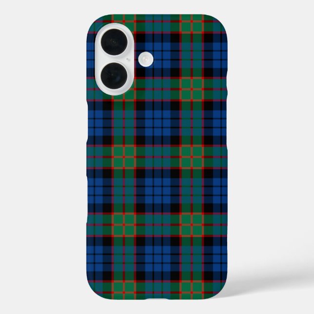 Coques Case-Mate iPhone Fletcher Tartan Bleu clair et vert plaid (Verso)