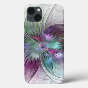 Case-Mate iPhone Case Fleur Abstraite Colorée Art Fractal Floral Moderne