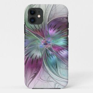 Case-Mate iPhone Case Fleur Abstraite Colorée Art Fractal Floral Moderne