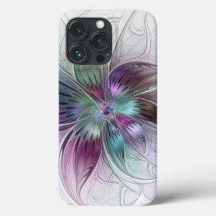 Case-Mate iPhone Case Fleur Abstraite Colorée Art Fractal Floral Moderne