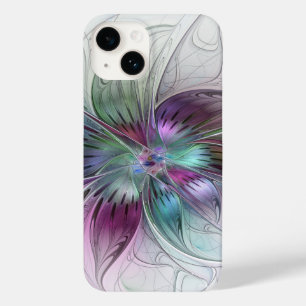 Coque Case-Mate iPhone Fleur Abstraite Colorée Art Fractal Floral Moderne
