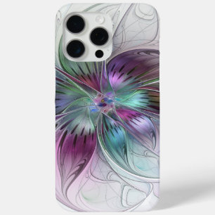 Coque Case-Mate iPhone Fleur Abstraite colorée Art moderne floral fractal