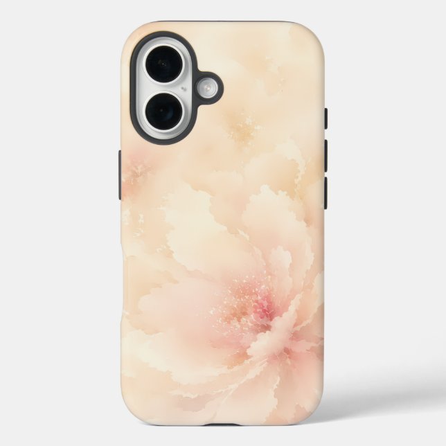 Coques Case-Mate iPhone Fleur aquarelle rose champagne (Verso)