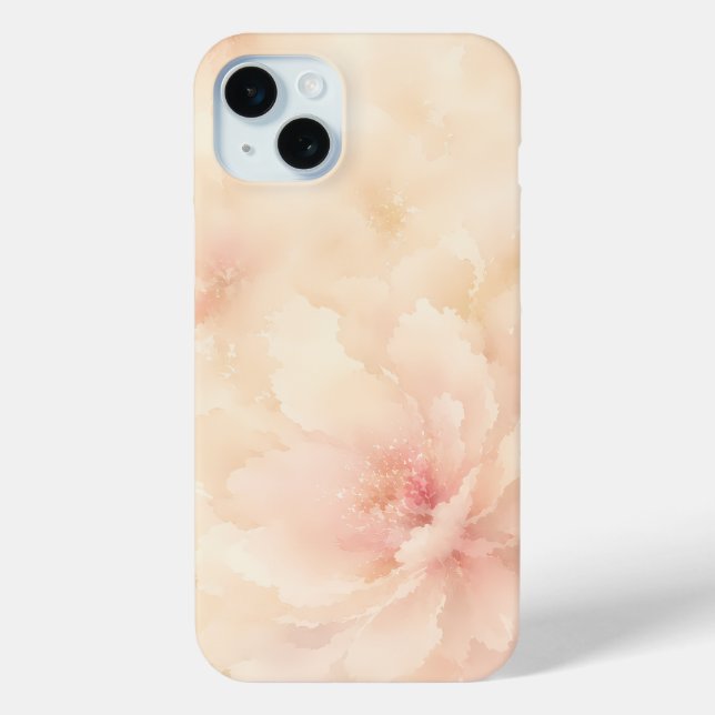Coques Case-Mate iPhone Fleur aquarelle rose champagne (Verso)