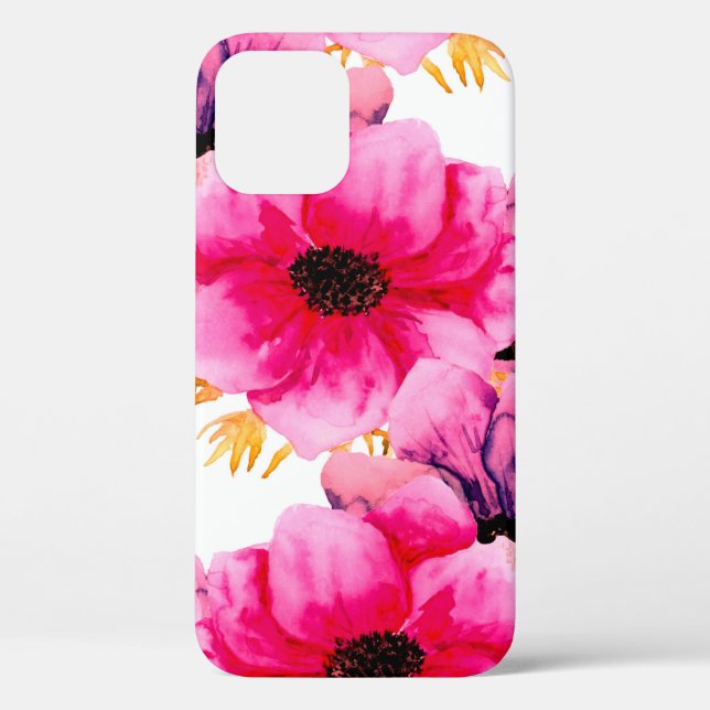 Coques Case-Mate iPhone Fleur aquarelle sans couture motif arrière - plan, (Verso)