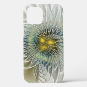 Case-Mate iPhone Case Fleur argentée dorée Fantastique Art fractal abstr