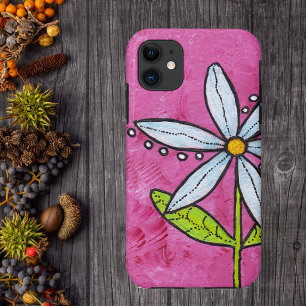 Etui iPhone Case-Mate Fleur blanc de marguerite rose