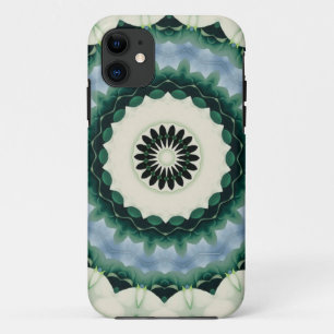 Coque Case-Mate Pour iPhone Fleur blanche et mandala bleu céruléen