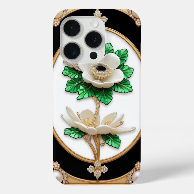 Coques Case-Mate iPhone Fleur Blanche Luxueuse (Verso)