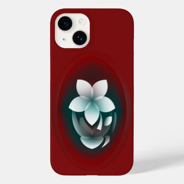 Coques Case-Mate iPhone Fleur blanche miroir (Verso)