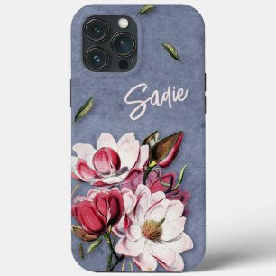 Case-Mate iPhone Case Fleur Bleu Denim Monogrammé