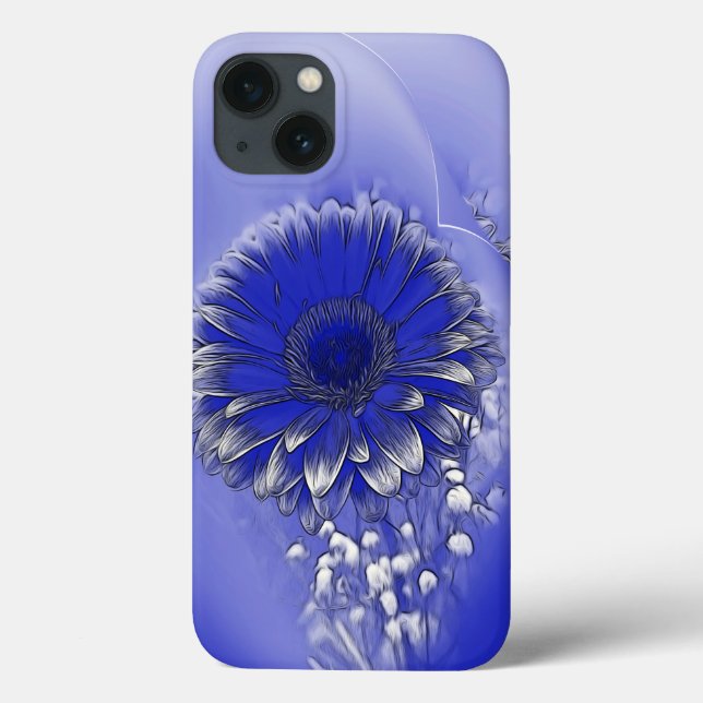 Coques Case-Mate iPhone Fleur bleue (Verso)