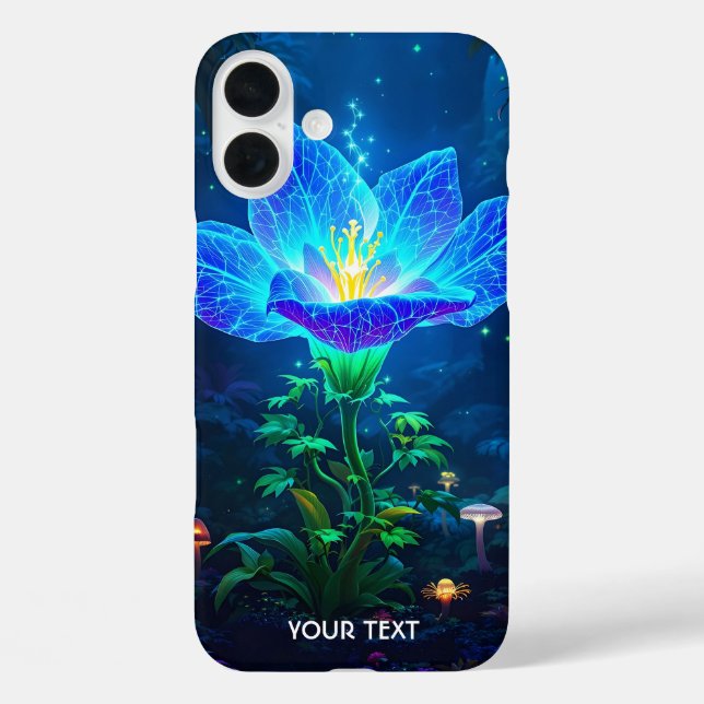 Coques Case-Mate iPhone Fleur Bleue Bleue Imaginaire mignonne (Verso)