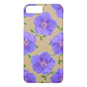Etui iPhone Case-Mate Fleur bleue de géranium de jardin sur toute
