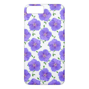 Coques Pour iPhone Fleur bleue de géranium de jardin sur toute