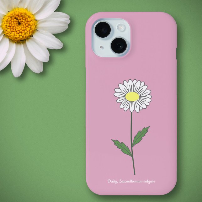 Coques Case-Mate iPhone Fleur Botanique Faisy Rose (Botanical Daisy Flower Pink Phone Case)