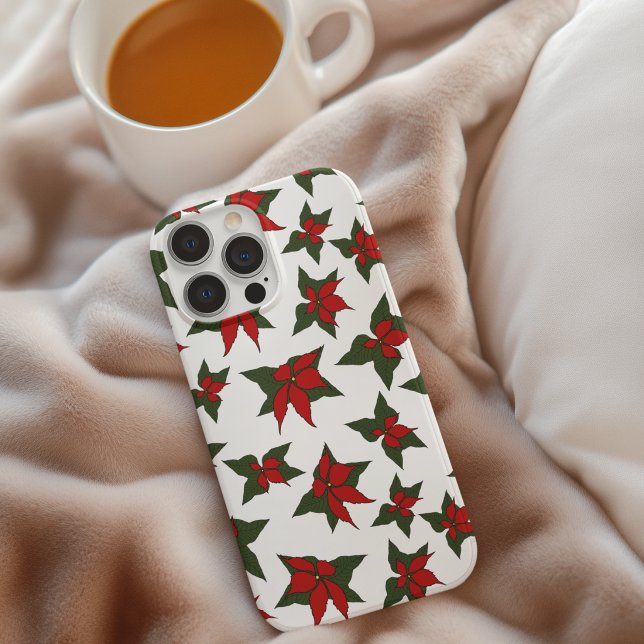 Coques Case-Mate iPhone Fleur botanique rouge de Noël (Créateur téléchargé)