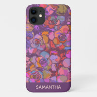 Fleur botanique Violet Floral Art Personnalisé