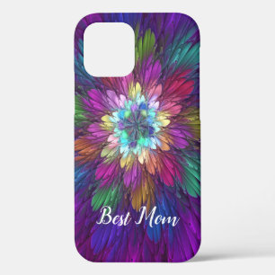Case-Mate iPhone Case Fleur colorée Art fractal abstrait Meilleure maman