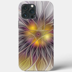 Case-Mate iPhone Case Fleur colorée lumineuse, fractale moderne abstrait
