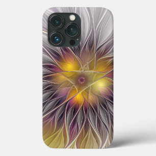 Case-Mate iPhone Case Fleur colorée lumineuse, fractale moderne abstrait