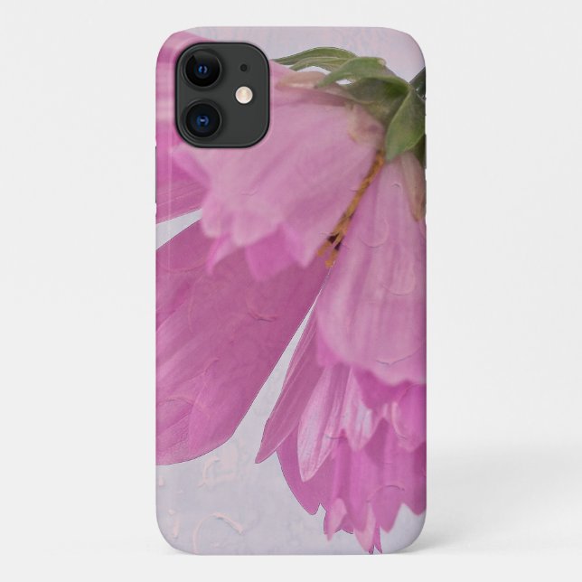 Coques Case-Mate iPhone Fleur Cosmo rose texturée (Dos)