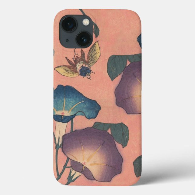 Coques Case-Mate iPhone Fleur d'abeille rose Art classique Hokusai (Verso)