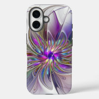 Fleur d'art fractal abstrait énergique et coloré