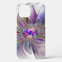 Fleur d'art fractal abstrait énergique et coloré