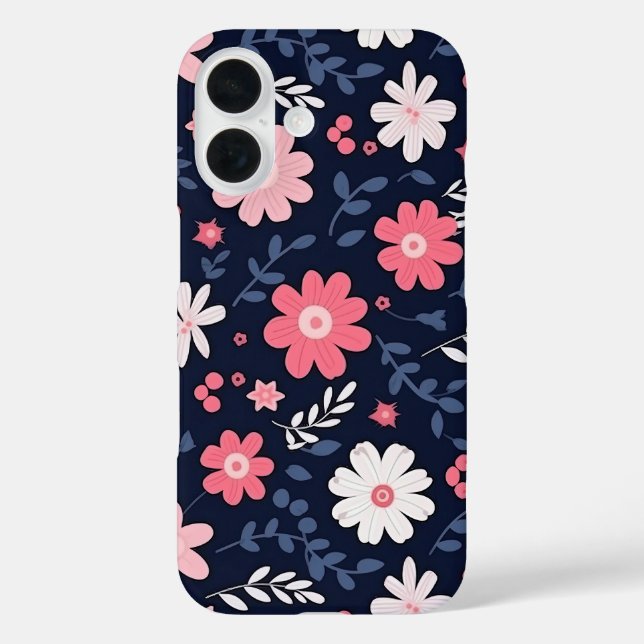 Coques Case-Mate iPhone Fleur d'art populaire élégante (Verso)