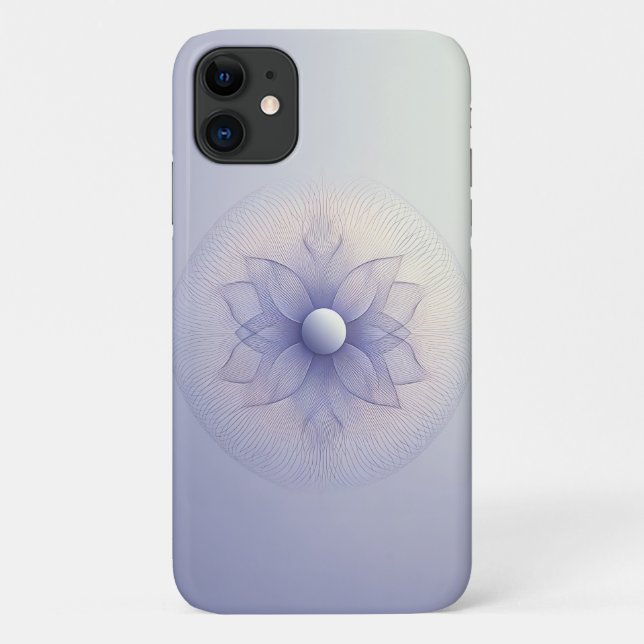 Coques Case-Mate iPhone Fleur de Bloom Géométrique Symétrique Moderne - Bl (Dos)