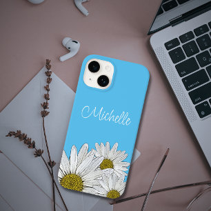 Coque Case-Mate iPhone Fleur de campagne bleu