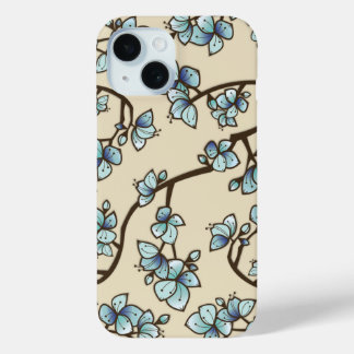 Coque Case-Mate iPhone Fleur de cerise de Pêche Bleu Élégant Sakura Flora