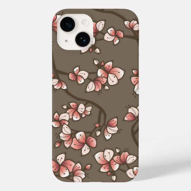 Coques Case-Mate iPhone Fleur de cerise rose Élégante Sakura Floral (Verso)