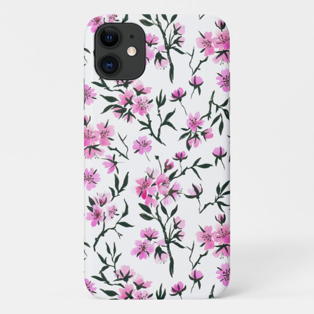 Coques Case-Mate iPhone Fleur de cerisier blanc sur blanc (Dos)