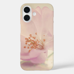 Coques iPhone 16 Fleur de cerisier rose pâle délicate