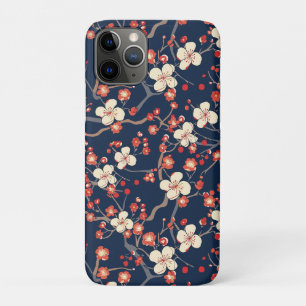 Case-Mate iPhone Case Fleur de Cerisier Rouge Navy Fleur Japonaise