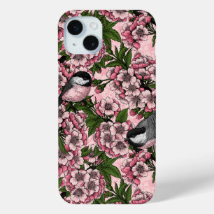 Coque Case-Mate iPhone Fleur de cerisiers et poulets roses