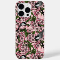 Fleur de cerisiers et poulets roses