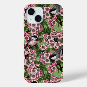 Coque Case-Mate iPhone Fleur de cerisiers et poulets verts