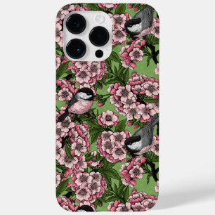 Coque Case-Mate iPhone Fleur de cerisiers et poulets verts