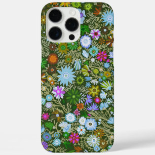 Coque iPhone 16 Pro Max Fleur de champ vert sauvage