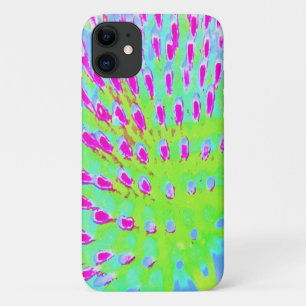 Case-Mate iPhone Case Fleur de cône Abstrait verte et violette de chaux