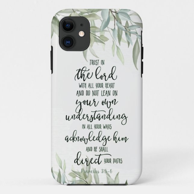 Coques Case-Mate iPhone Fleur de confiance dans le Seigneur (Dos)