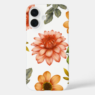 Coque Pour iPhone 16 Fleur de Dahlia ardente