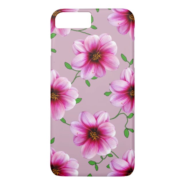 Coques Case-Mate iPhone Fleur de dahlia de rose de jardin sur toute (Dos)