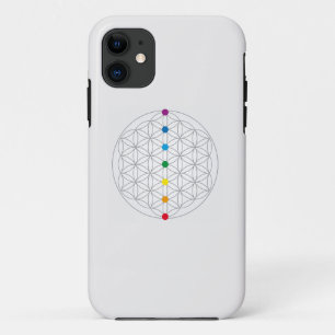 Case-Mate iPhone Case Fleur de design de vie et 7 chakras couleurs arc-e