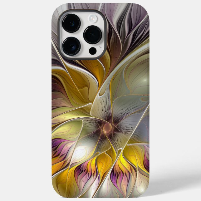 Coques Case-Mate iPhone Fleur de fantaisie fractale moderne abstraite et c (Verso)
