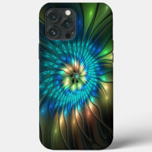 Case-Mate iPhone Case Fleur de fantaisie lumineuse, fractale abstraite c